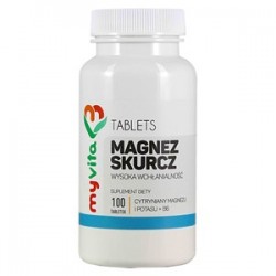 MYVITA Magnez skurcz (Magnez + Potas+B6) 100 tabl. -...