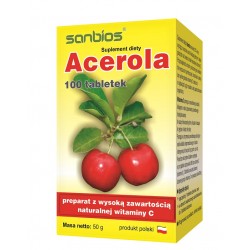 SANBIOS Acerola - naturalna witamina C 100tabl -...