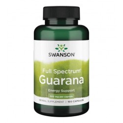 SWANSON GUARANA 500mg 100 kaps - suplement diety