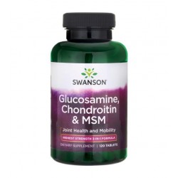 SWANSON Glukozamina, Chondroityna & MSM 120tabl -...