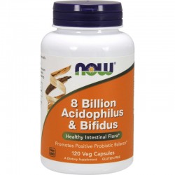 NOW FOODS 8 Bilion Acidophilus & Bifidus 120 kaps -...