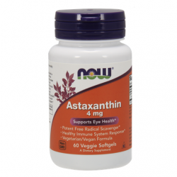 NOW FOODS Astaksantyna 4mg 60 kaps. - suplement diety