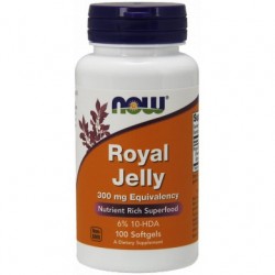 NOW FOODS Royal Jelly (mleczko pszczele) 300mg 100kaps. -...