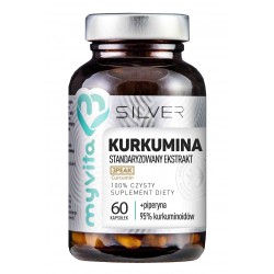 MYVITA KURKUMINA 100% + PIPERYNA 60 KAPS. - suplement diety