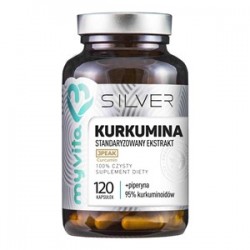 MYVITA KURKUMINA 100% + PIPERYNA 120 KAPS. - suplement diety