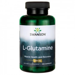 SWANSON L-glutamina 500mg 100 kaps - suplement diety