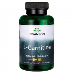 SWANSON L-Karnityna (L-Carnitine) 500mg 100 tabl. -...
