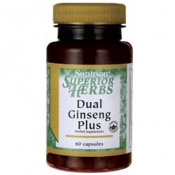 SWANSON Dual Ginseng Plus 60 kaps. - suplement diety
