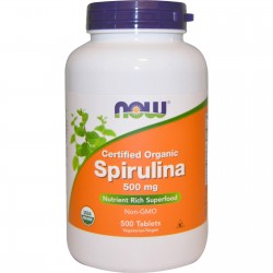 NOW FOODS Spirulina organiczna 500mg / 500tabl -...