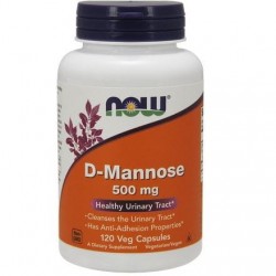NOW FOODS D-Mannoza 500mg/120kaps - suplement diety