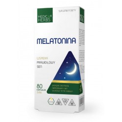 MEDICA HERBS Melatonina 3mg / 80kaps - suplement diety