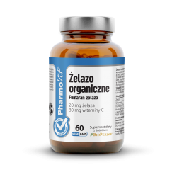 PHARMOVIT Żelazo organiczne 20 mg 60 kaps Vcaps (fumaran...