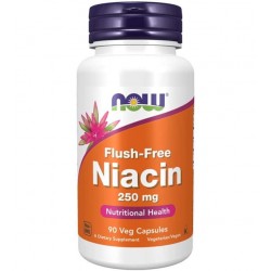 NOW FOODS Niacyna Flush Free 250mg 90 kaps. - suplement...